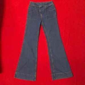 Forever 21 size small woman’s mid wash denim bell-bottom high waisted jeans